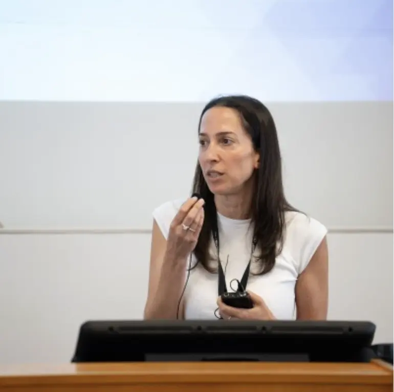 Founder presenting at a conference